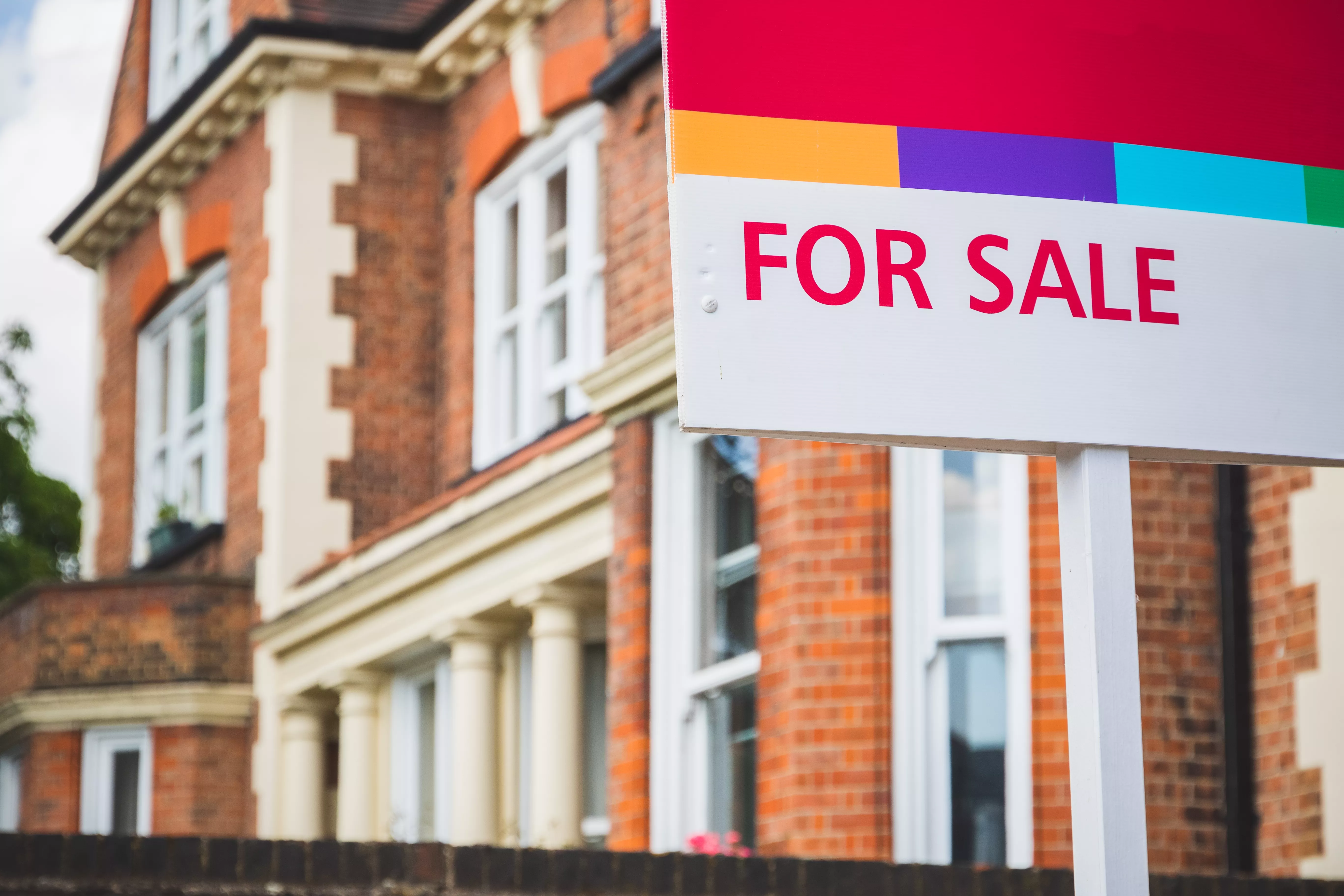 For sale sign outside a home in crouch end London